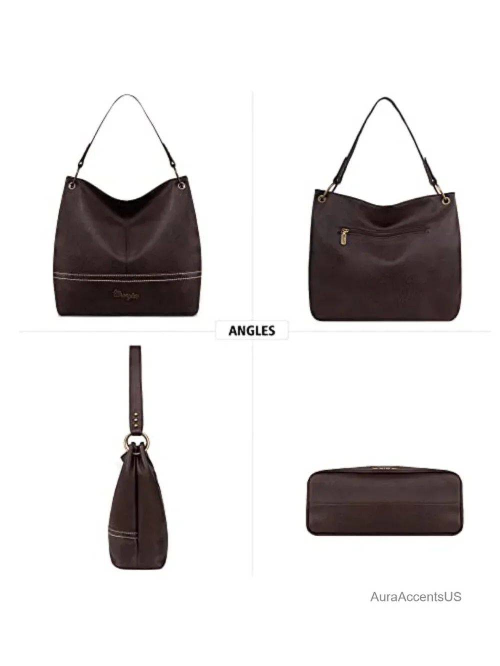 Vegan Leather Hobo Bag Top Handle Shoulder Purse Handbag